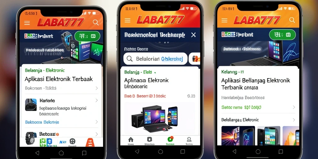 Tampilan antarmuka LABA777 yang menarik untuk belanja elektronik.