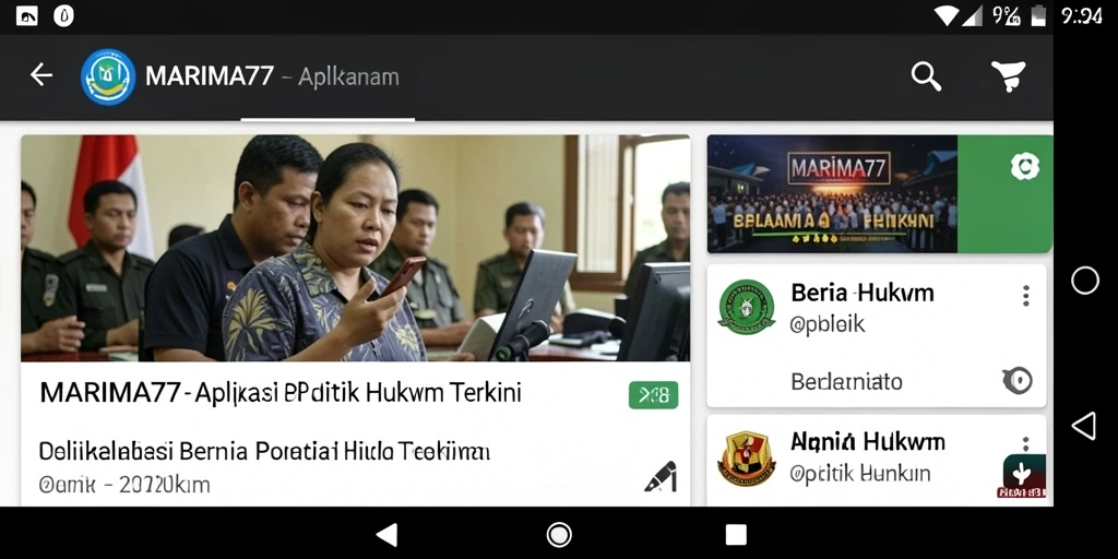 Tampilan antarmuka MARIMA77 yang menarik dan informatif.