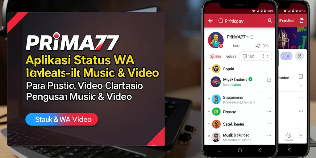 Tampilan antarmuka PRIMA77 yang memudahkan pengguna mencari status WA video.