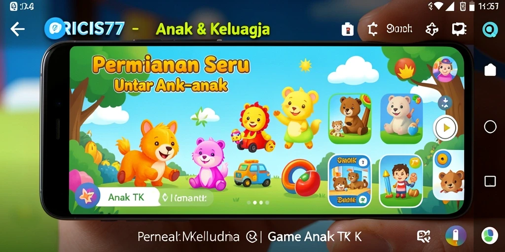 Tampilan antarmuka ceria dan menarik dari RICIS77.
